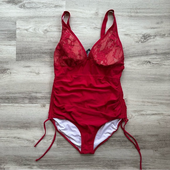 Bmjl Other - BMJL Swimsuit One Piece Swimwear Lacy Red Women’s Large L